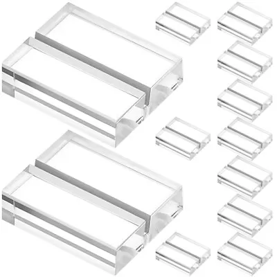  12 Pcs Acrylic Table Numbers Signs Clear Holder Business Card • £15.85