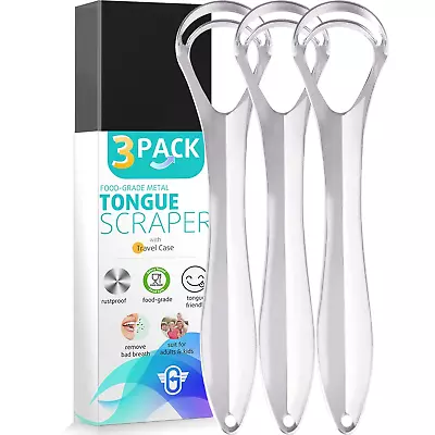 Tongue Scraper Stainless Steel Tongue Scraper For Kids & Adults Metal Tongue  • $7.90