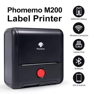 Phomemo Thermal Label Maker M200 Portable Thermal Label Address Printer Lot • $15.99