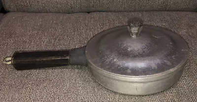 Miracle Maid Cookware G2 7  Cast Aluminum Skillet Pan Wooden Handle With LID VTG • $31