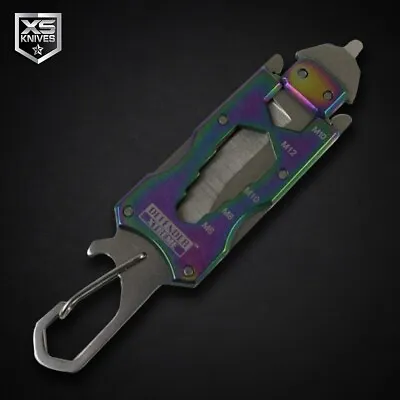 Multifunction Rainbow Tactical EDC Mini Pocket Knife Survival Multitool Keychain • $12.95