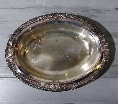 EPCA Bristol Silver Plated Ornate Oval Dish • $24.99