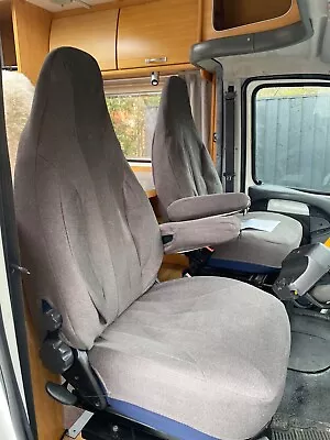 Fiat Ducato Motorhome 2 Front Seat Covers GREY Serenity N-3 YEAR:2000 • $161.78
