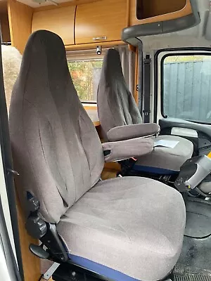 Fiat Ducato Motorhome 2 Front Seat Covers GREY Serenity N-3 YEAR:2007 • $161.78