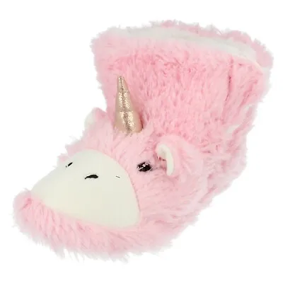 $26.52 • Buy Girls X2R111 Novelty Unicon Boot Slippers By Spot On Retail Price