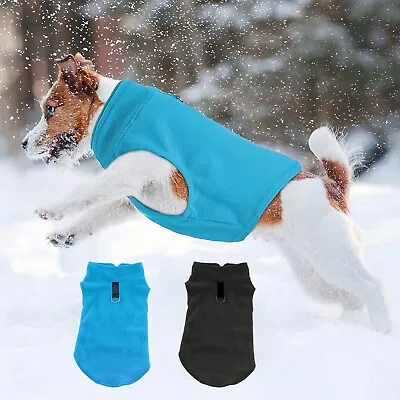 $7.95 • Buy Small Dog Fleece Vest Pullover Jacket Winter Pet Cat Puppy Clothes W/ Leash Ring