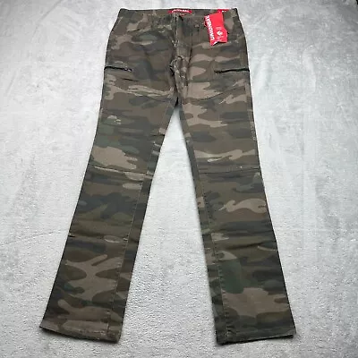 Unionbay Mens Jeans Size 34x34 Straight Leg Slim Fit Army Camo Zip Pockets New • $24.99