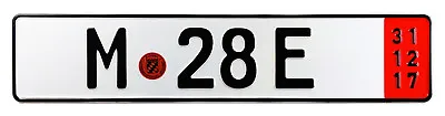 BMW Munich Red Export German License Plate By Z Plates Wtih Unique Number NEW • $34.99