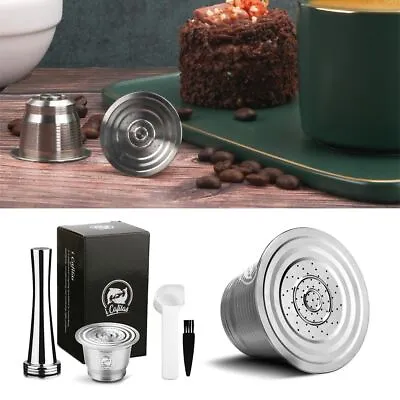 Reusable Pods Coffee Capsule Tamper Refillable Capsule For Nespresso Nestle • $22.81