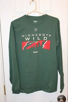 Green Minnesota Wild Mikko Koivu (9) Long-sleeve Jersey T-shirt - Adult Medium M • $14.99