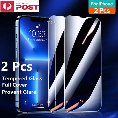 $4.95 • Buy 2 X Tempered Glass Screen Protector For IPhone 14 Pro 13 12 11 XS/X XR Max Mini