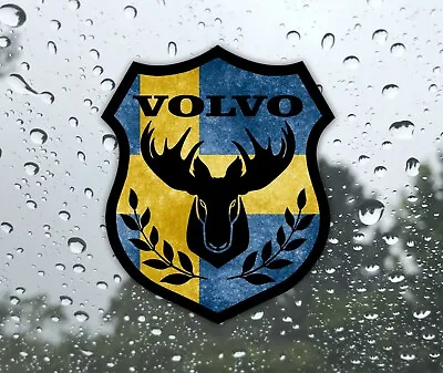 Fits For Volvo Car Shield Decal Moose Head Sweden Sticker Interior Exterior • $7