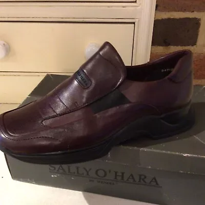 Sally O'hara By Wendel Leather  Size 39 Loafers Flats Slip Ons In Chestnutbrown. • £4.99