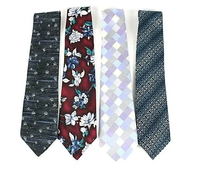 Van Heusen Mens Necktie Lot Of 4 Designer Tie Striped Silk L-58 W-3.75 4 NWOT • $24