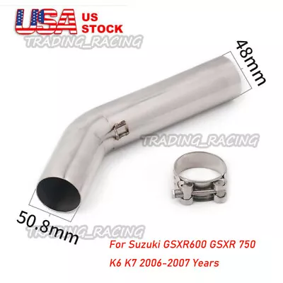 Slip For Suzuki GSXR750 GSXR600 2006-07 Motorcycle Exhaust Pipe Mid Connect Tube • $51.92