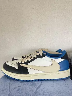 Travis Scott  Fragment  Nike Air Jordan 1 Low OG SP Blue DM7866-140 US 6 • $809