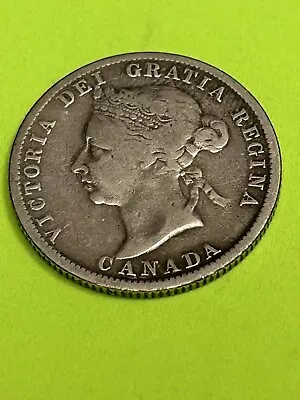 1900 Canada 25 Cents Quarter Queen Victoria Sterling Silver Coin .925 Fineness • $18.87