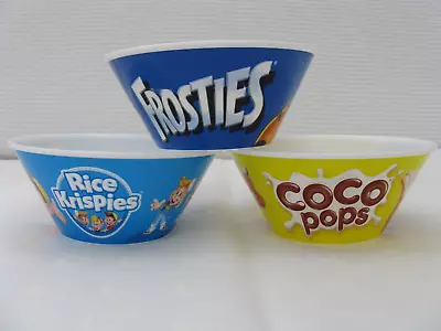 £10 • Buy 3 X Kellogg's Plastic Cereal Bowls. Rice Krispies - Frosties - Coco Pops