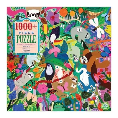 Eeboo 1000 Piece Jigsaw Puzzle - Sloths • $35