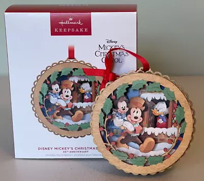 Hallmark 2023 Disney MICKEY'S CHRISTMAS CAROL 40th Anniversary Ornament ~ NMIB • $14.94