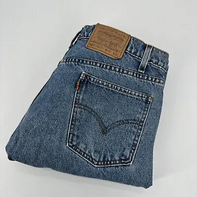 Vintage 1990s Levi's 505 Straight Orange Tab Jeans Men's Size 36x32 USA Made • $39.99