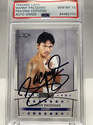 2020 Leaf Manny Pacquiao Signed Auto Card #15 Gem Mint 10 • $374.99