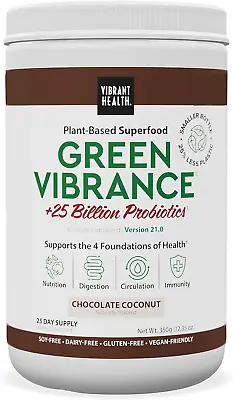 $63.95 • Buy Vibrant Health, Green Vibrance, Plant-Based Superfood 25 Servings (Pack Of 1) 