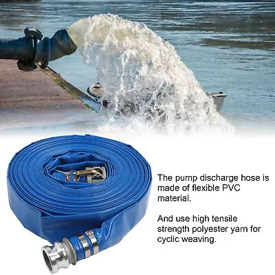 6 Bar PVC Lay Flat Discharge Hose For Swimming Pool Waste Backwash Drain Pump • $79.99