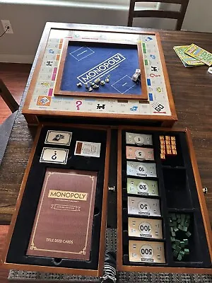 Luxury Wood Edition Of Monopoly By Winning Solutions • $160
