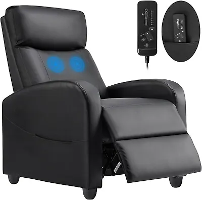 Recline Chair Massage Reclining Chair With PU Leather Padded Seat Backrest • $132.99