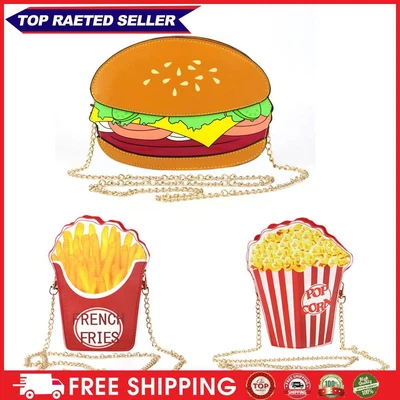 £8.75 • Buy Woman Hamburger Cupcake PU Chain Bag Popcorn Fries Crossbody Messenger Bags