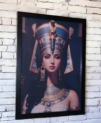 Egyptian Cleopatra Portrait Art Deco Print Picture Framed Size A4 • £9.99