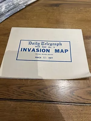 Vintage War Memorabilia Daily Telegraph War Map No.9 Invasion Map • £8.99