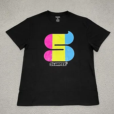 NEW 7-Eleven Shirt Mens Large Black Slurpee Neon Graphic Logo Retro NWOT • $18.99