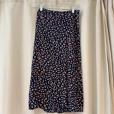 Madewell Peasant Skirt Size 2 - Navy With Flower Pattern • $15