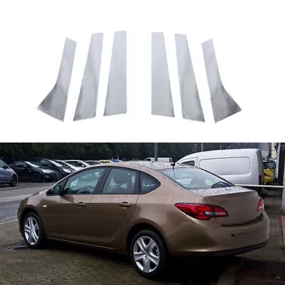 Silvery Pillar Posts Door Side Trim Cover Decal Kit For Opel Astra J Sedan 12-17 • $30.50