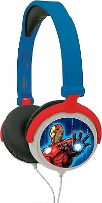 Lexibook HP010AV Marvel The Avengers Iron Man Stereo Headphone Kids Safe Folda • £24.39