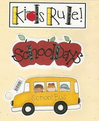 Frame Ups Die Cut My Mind's Eye School Titles  Boy Girl School Bus • $2