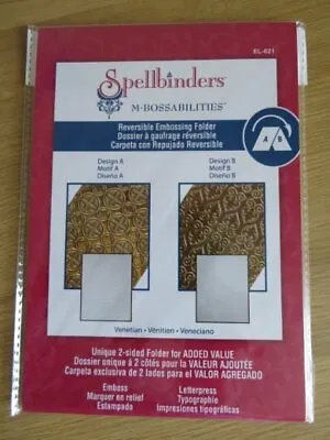 £6 • Buy Spellbinders - M-Bossabilities - Venetian - Reversible Embossing Folder - EL-021