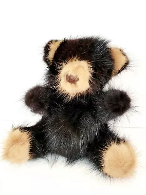 Rare Bear Inc Genuine Black & Brown Mink Breed Teddy Bear 7  • $14.99