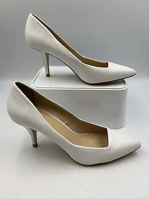 Zara White Stiletto Court Shoes. Uk6. Eu39 Pointed Toe.  • £17.65