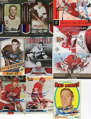 Autographed Detroit Red Wings HOF All Years Some Certified Avg EX+ 15% Off 4 • $6.99