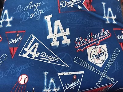 Los Angeles Dodgers Fabric Retro Pennant Cotton Big 1/2 Yard  20”x 58” • $8.99