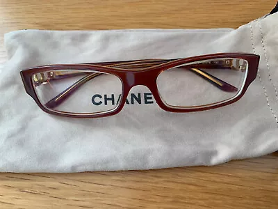 Chanel Women Frame Reading Glasses Bag/case Brown Made Italy BC0946171 • £299