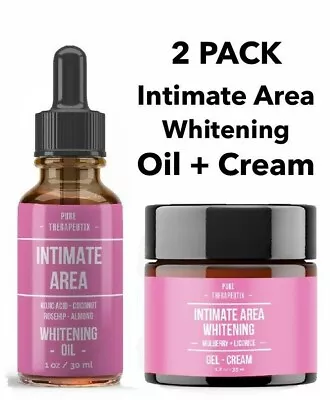 $24.99 • Buy 2 Pack - Intimate Area Skin Whitening Bleaching Serum Lightening Oil + Gel Cream