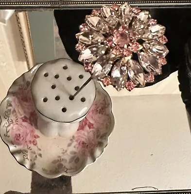 Beautiful Antique/Vintage Style  Handcrafted Hatpin- Pink Rhinestone Head • $25