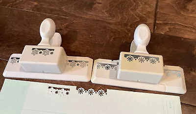 Martha Stewart Snowflakes Edge Border Craft Paper Punch Winter Snow Lot Of 2 • $20.95