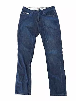 Vans Off The Wall V76 Skinny Jeans Mens 33X32 Blue Denim Dark Wash Low Rise • $16.47