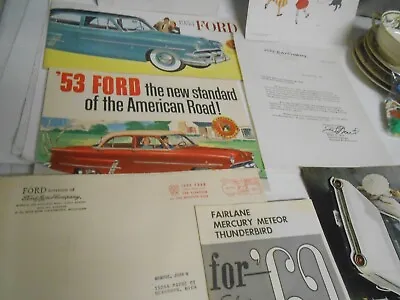 1953 Ford Employee Letter Brochure Booklet Catalog Fairlane Thunderbird Comet • $59.95