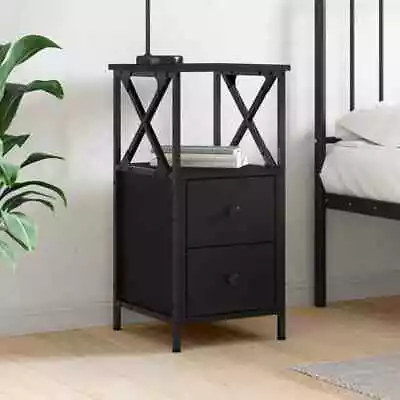 Bedside Table Nightstand Side Cabinet Storage Cabinet Engineered Wood VidaXL • $67.99